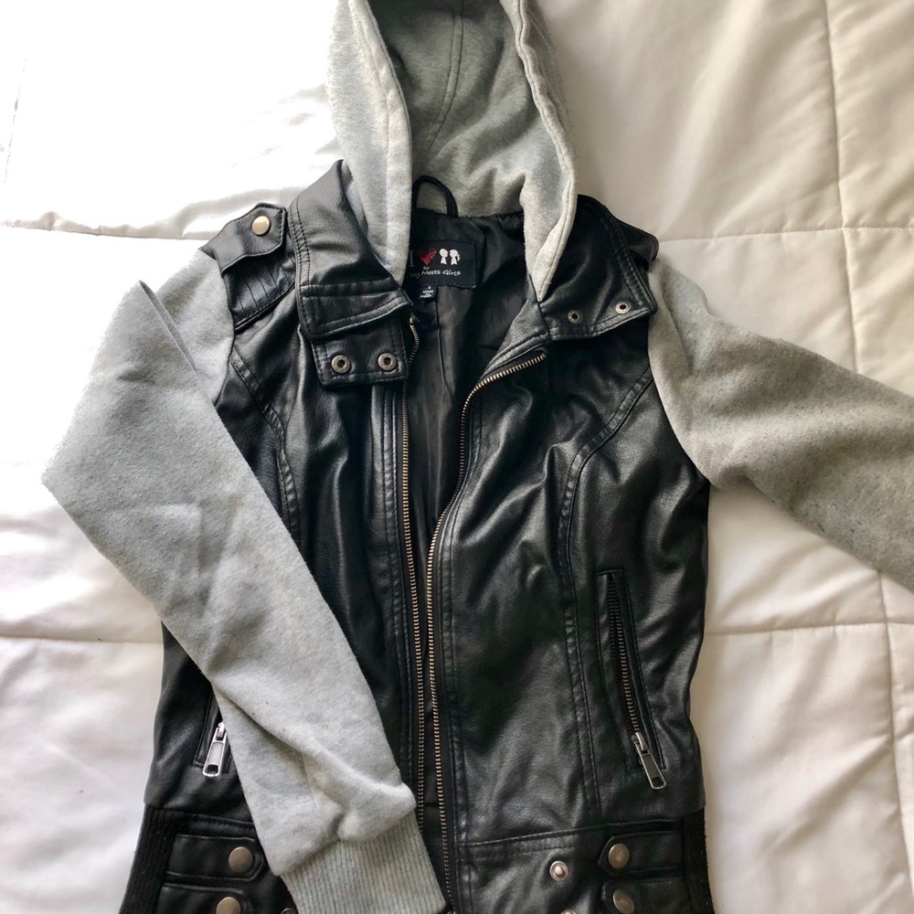 Faux leather jacket